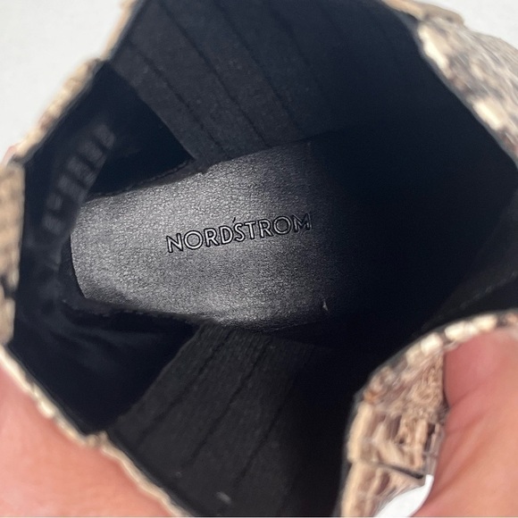 Nordstrom Leather Snakeskin Block Heel Boots Size 8.5 - Picture 9 of 12